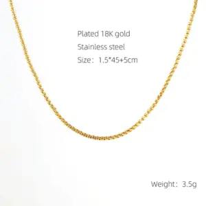 1.5mm Square Pearl Chain