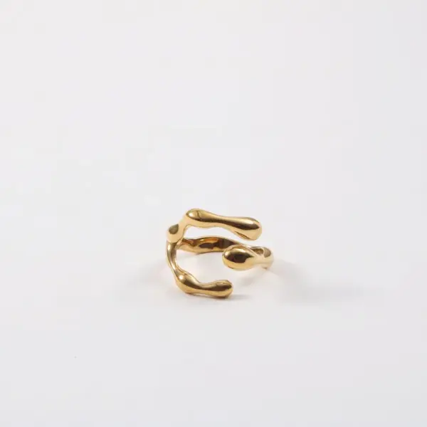 Wholesale Simple Style Geometric Titanium Steel Rings 1 Piece