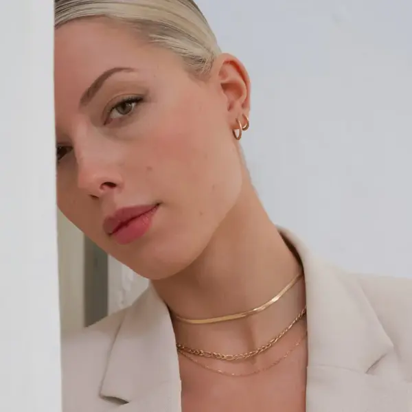 1 Pair Basic Commute Circle Buckle 304 Stainless Steel 18K Gold Plated Hoop Earrings Huggie Earrings Earrings