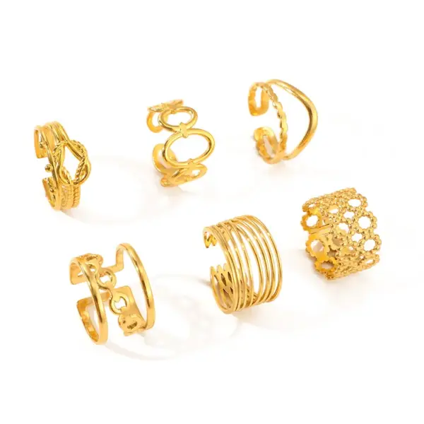 Wholesale Jewelry Simple Style Classic Style Solid Color 304 Stainless Steel Plating Rings