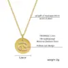 Wholesale Jewelry Simple Style Constellation 304 Stainless Steel 18K Gold Plated Stainless Steel Necklaces