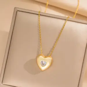 425 Gold Heart Necklace