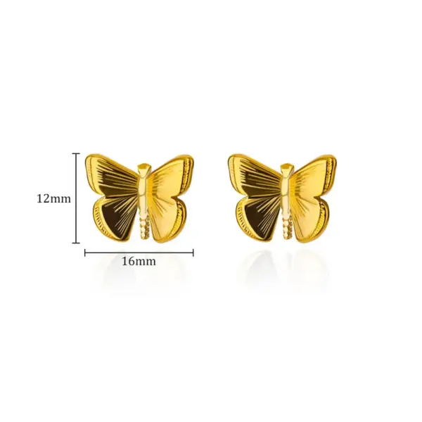 Wholesale 304 Stainless Steel Alloy Geometric Flower PVD Coated Zircon 18K Gold Plated 18K Gold Elegant Classical Romantic Plating Ear Studs