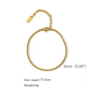 Zhslg19 (Square Bag Bracelet) / 18K Vacuum Vapor Plating