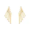 Fashion Waves Plating 304 Stainless Steel No Inlaid 18K Gold Plated Earrings Ear Studs