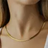 Wholesale Jewelry Basic Simple Style Commute Solid Color 304 Stainless Steel 18K Gold Plated Plating Necklace