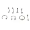 Stainless Steel Nose Ring Ear Studs Body Piercing Jewelry Simple Style Fashionable Unisex Geometric Design