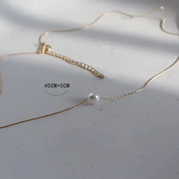 Copper Elegant Pearl Pendant Necklace