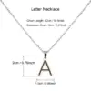 Wholesale 304 Stainless Steel Sweet Polishing Letter Pendant Necklace