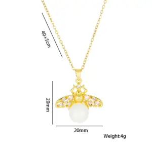 830 Little Bee Necklace / Gold