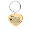 Wholesale Fashion Letter Heart Shape Stainless Steel Plating Keychain Necklace 1 Piece