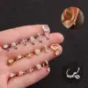 Ear Cartilage Rings & Studs Flower Copper Zircon