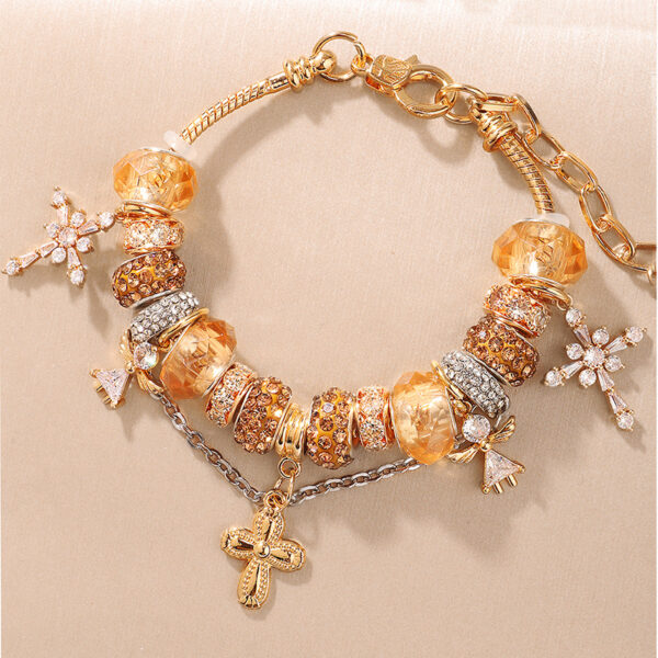 Wholesale Golden flower DIY adjustable bracelet