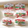 Wholesale Christmas colorful braided polymer clay combination bracelet