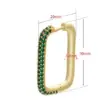 Wholesale Fashion Square Copper Plating Inlay Rhinestones 1 Piece