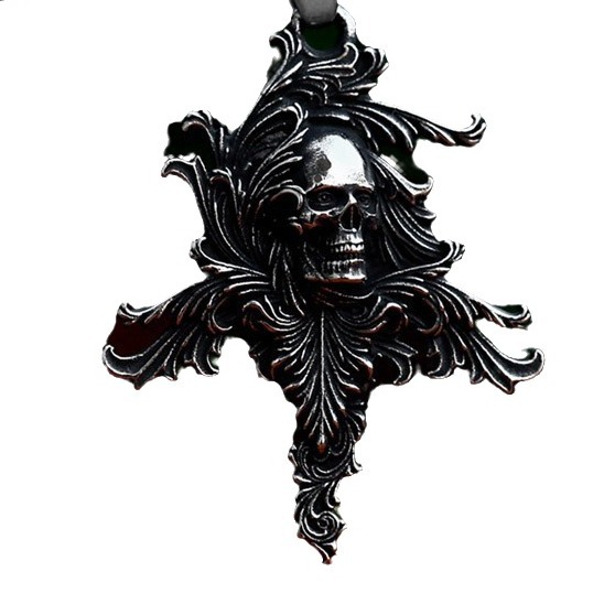 Wholesale beier new vintage stainless steel domineering skull pendant titanium steel punk style hip hop necklace jewelry