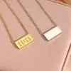 PVD Coated Real Gold Plated 18K Gold Number 304 Stainless Steel Fashion Waterproof Non Tarnish 304 Stainless Steel Necklace