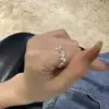 Wholesale Simple Style Butterfly Copper Butterfly Inlay Zircon Open Ring