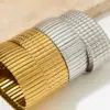 Wholesale PVD Coated Real Gold Plated 16K White Plating Stripe 304 Stainless Steel Modern Style Waterproof Non Tarnish Bangle