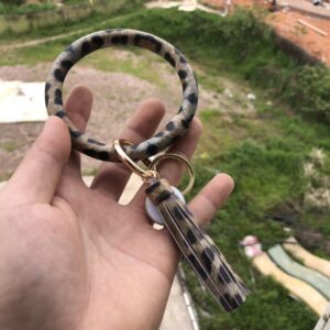 Yellow brown leopard print