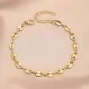 Wholesale Simple Style Geometric 304 Stainless Steel 18K Gold Plated Bracelets In Bulk