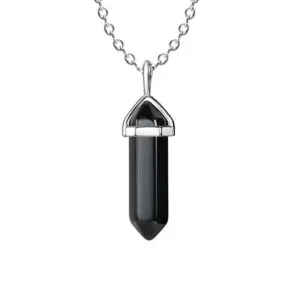 Black Agate + Chain