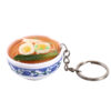 Wholesale Simulation Food 4cm Blue and White Porcelain Bowl Keychain Pendant Chinese Style Gourmet Snack Micro Food Play Model Toy
