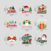 Wholesale Christmas stickers, white ink heat transfer printing, cartoon print stickers for clothing.