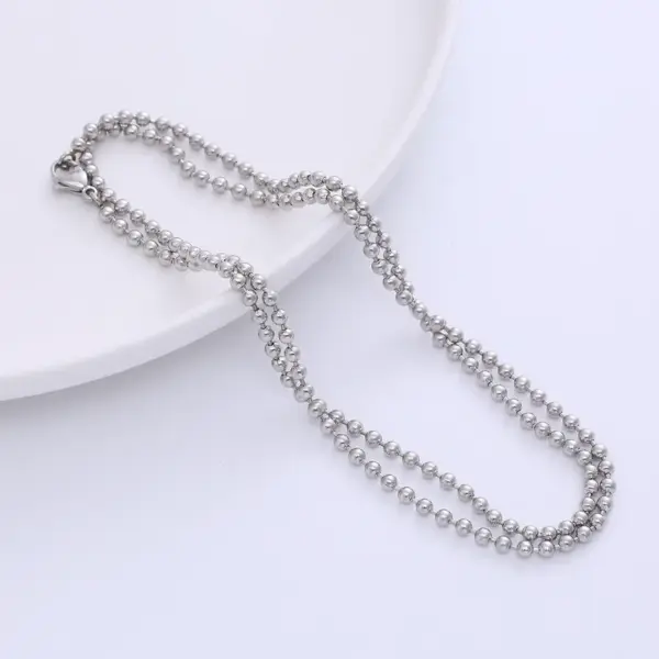 Wholesale Jewelry Fashion Solid Color 304 Stainless Steel Stainless Steel Necklaces