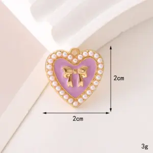 C361 20mm Drip Bow Purple / Diy Ornament