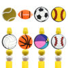 Wholesale Ball sports series perforated thick patch soft rubber handmade burnt beads