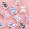 oly-dbdd08b00690e73e4d485f5ae6b50677 Wholesale Heavy double-sided alloy bear diamond ball DIY Fancy Beads