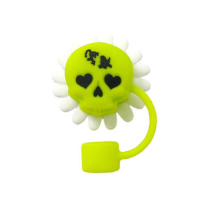 Halloween Sunflower Skull Straw Cap / Packaging without straw