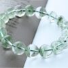 Wholesale Natural Green Ghost Bracelets, Buddhist Beads for Men and Women, Gypsophila Round Beads, Crystal Jewelry for Friends