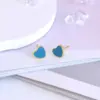 Wholesale Simple Style Heart Plating Copper Earrings Ear Studs
