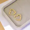 304 Stainless Steel Geometric Water Droplets Heart Shape PVD Coated 18K Real Gold Plated 18K Gold Simple Style Waterproof Non Tarnish Gold Hoop Earrings