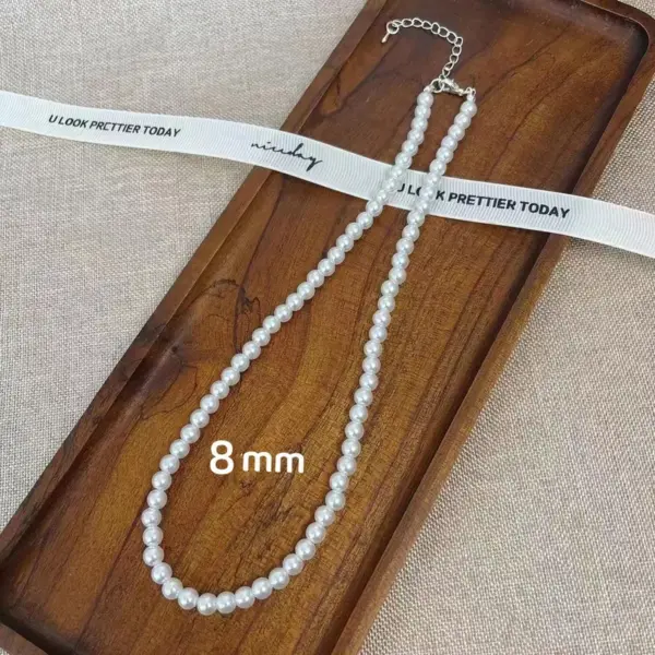 Wholesale Elegant Simple Style Solid Color Artificial Pearls Imitation Pearl Wholesale Necklace