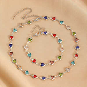 White k bracelet + necklace (2 pieces)