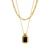 PVD Coated Real Gold Plated 18K Gold Geometric 304 Stainless Steel Fashion Waterproof Non Tarnish 304 Stainless Steel Necklace