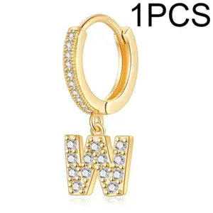 Single Alphabet Letter Earrings W