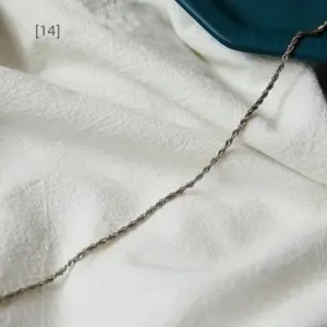 [14] Thin Hemp Flowers Chain Silver 60cm