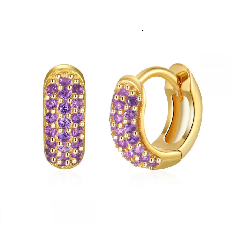 Wholesale 1 Pair Ig Style Round Plating Inlay Copper Zircon White Gold Plated Gold Plated Earrings