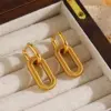 Wholesale 1 Pair Simple Style Geometric Solid Color 304 Stainless Steel Drop Earrings
