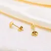 Wholesale PVD Coated Gold Plated Water Droplets 304 Stainless Steel Simple Style Waterproof Non Tarnish 304 Stainless Steel Ear Studs
