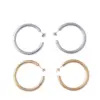 Wholesale Vacuum Plating Real Gold Plated Geometric 304 Stainless Steel Fashion Waterproof Non Tarnish Hoop Earrings
