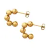 304 Stainless Steel C Shape PVD Coated 18K Gold Plated Real Gold Plated 18K Gold Casual Simple Style Waterproof Non Tarnish Plating Gold Sier Ear Studs