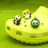 Wholesale Cross-border in stock Cartoon Animal Panda Garden Shoe Buckle Shoe Accessories 3D Hole Shoe Buckle Shoe Flower Decoration Accessories