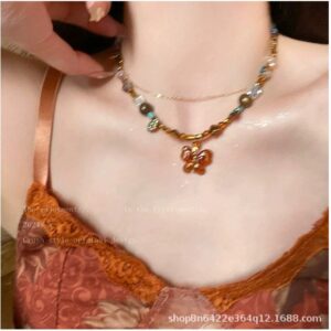 Double butterfly necklace