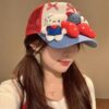 Wholesale Cute Hello Kitty Bow Cap Children y2k Yabi Wind Show Face Small Breathable Baseball Cap Summer