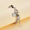 Real Gold Plated Smile Face Heart Shape Flower 304 Stainless Steel Casual Hip-Hop Waterproof Non Tarnish Bracelets